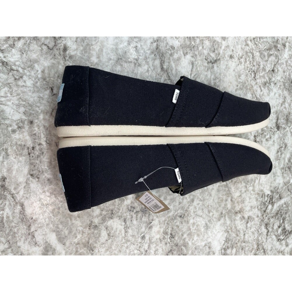 TOMS Women's Alpargata Classic Canvas Shoes-Size 9.5 Black-New- Fast Shipping - Picture 7 of 8